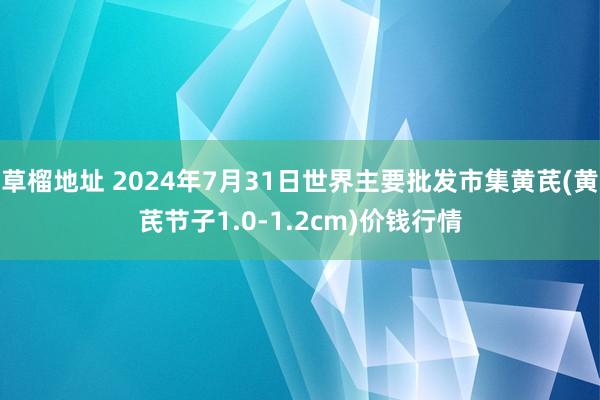 草榴地址 2024年7月31日世界主要批发市集黄芪(黄芪节子1.0-1.2cm)价钱行情