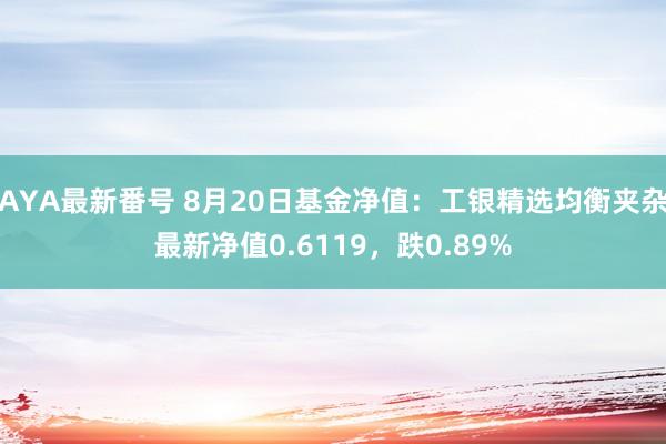 AYA最新番号 8月20日基金净值：工银精选均衡夹杂最新净值0.6119，跌0.89%