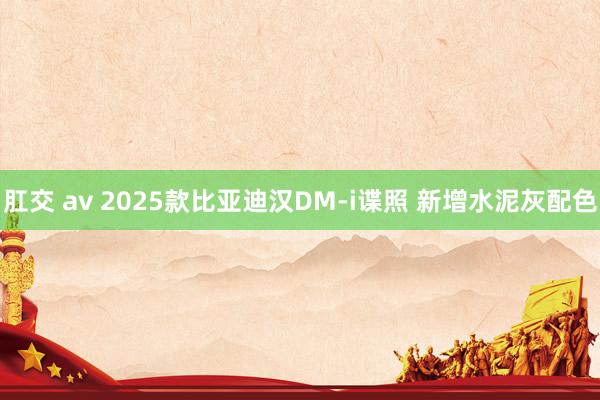 肛交 av 2025款比亚迪汉DM-i谍照 新增水泥灰配色