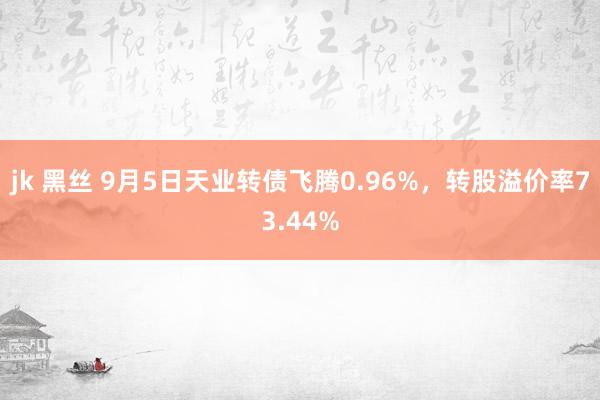 jk 黑丝 9月5日天业转债飞腾0.96%，转股溢价率73.44%