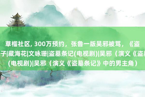 草榴社区， 300万预约，张鲁一版吴邪被骂，《盗墓条记》垮了？|王胖子|藏海花|文咏珊|盗墓条记(电视剧)|吴邪（演义《盗墓条记》中的男主角）